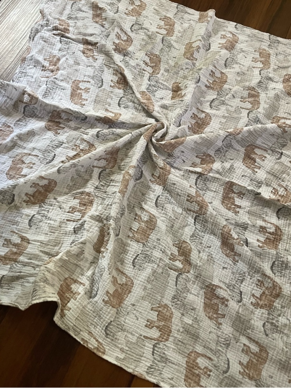 Carter's baby swaddle with animal print
